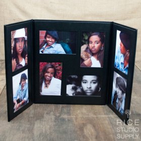 8 - 4x6 Portrait Gallery Folio Black/Black 6V/2H 8 - 4x6 Portrait Gallery Folio Black/Black 6V/2H