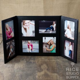 8 - 4x5 Portrait Gallery Folio Black/Black 6V/2H 8 - 4x5 Portrait Gallery Folio Black/Black 6V/2H